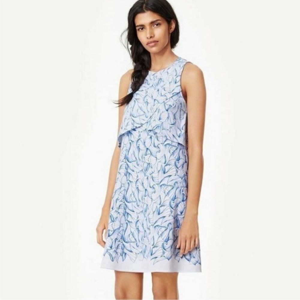 Tory Burch Kaley Ellora White Blue Pima Cotton Dress Sundress Size Small